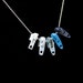 Blue Ombré necklace - Zipper Necklace - made from repurposed zipper pulls