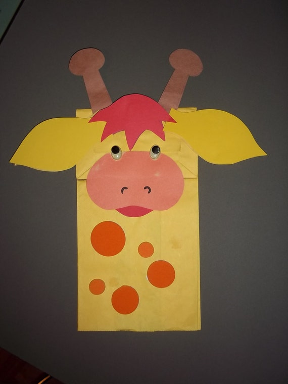 G is for GIRAFFE bag puppet