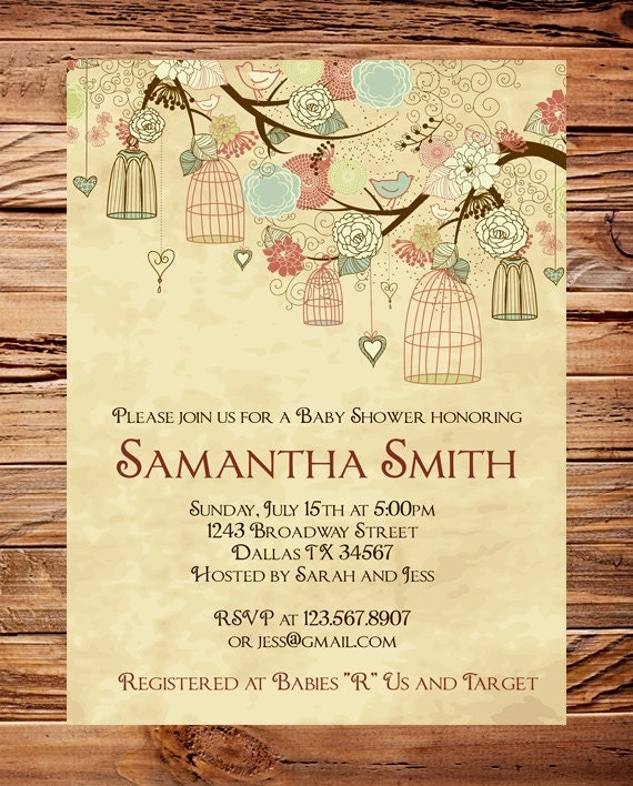 Vintage Baby Invitations 1