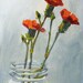 Three Carnations in a Glass Jar