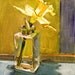 Daffodil on Gold and Blue