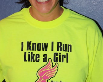 neon running shirt womens