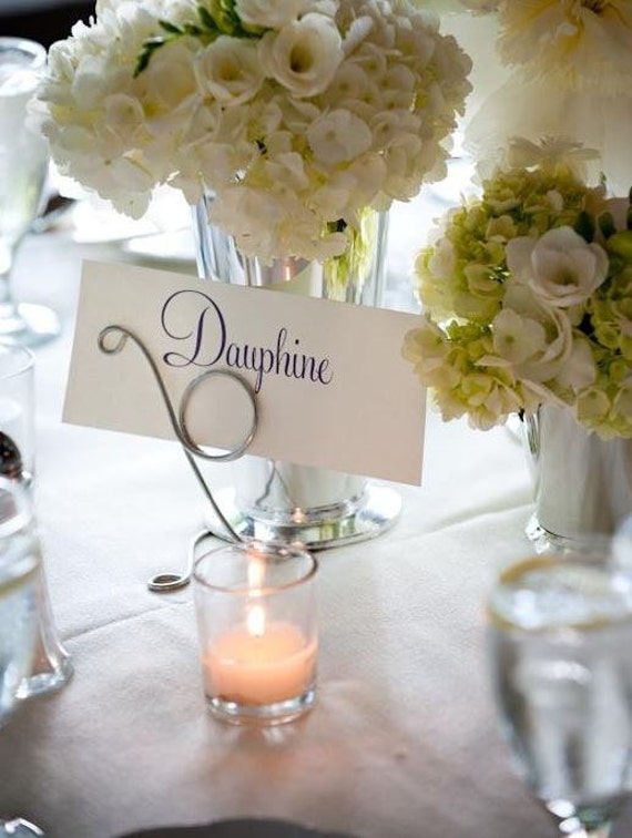 Wedding Silver Card Clip Table Name Holders by HomesAndWeddings