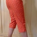 Minty and SO Adorable 1950s Sexy High Waist Tomato Red Capri Pants with Hearts by Lanz--S