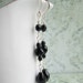 Black Teardrop Earrings, Black Drop Earrings, Black Dangle Earrings, Swedish Jewelry Design by Thyll, Scandinavian Jewelry