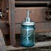Antique Blue Ball Mason Jar Chrome Soap or Lotion Dispenser