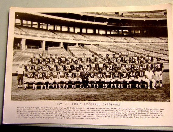 Vintage St. Louis Football Cardinals 1969 Team by PicksFromThePast