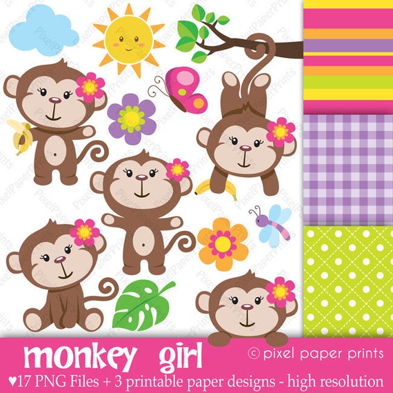 girl monkey clip art free - photo #44