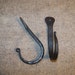 Pair Hand Forged Large "Thumbprint" Hooks made by Blacksmith