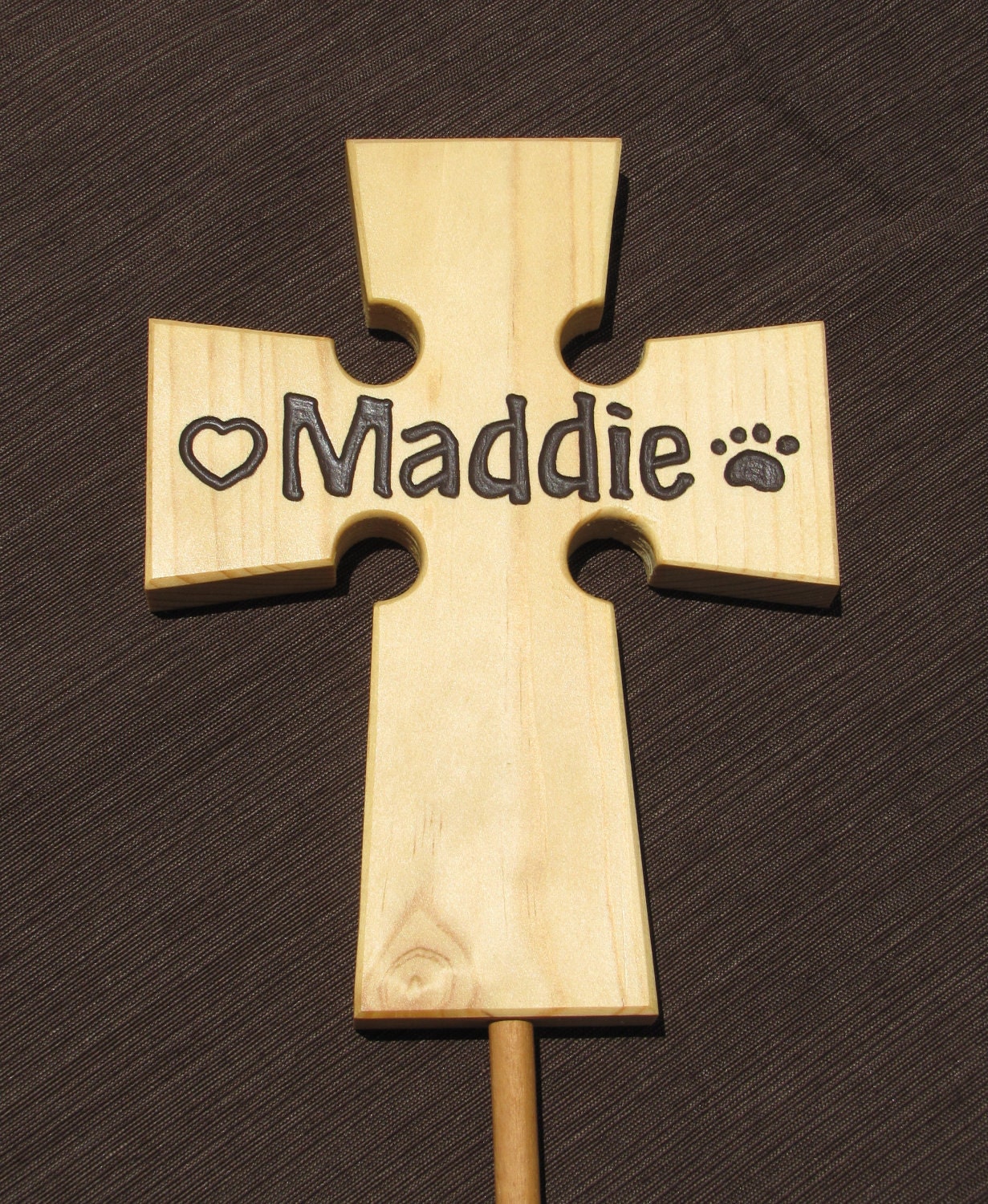 Pet Memorial Cross personalized & engraved