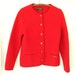 Boiled Wool Geiger Sweater Jacket Women Red 40 Small
