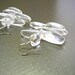 Clear crystal earrings: silver 925 sterling natural rock quartz earrings, winter fashion, holidays, Christmas