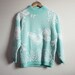 Vintage Seafoam butterflies Chunky Knit Sweater. Size S/M