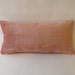 10x20 (25x51 cm) Soft Pink Lumbar Pillow Cover - Medium Weight Cotton Velvet - Invisible Zipper Closure.