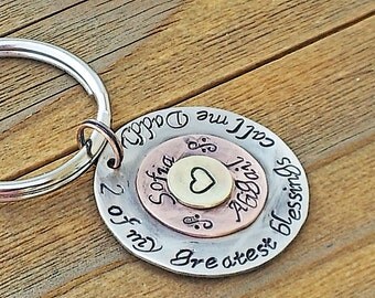 Father's Day Personalized Key Chain You chose metal & order