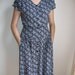 Black and white floral 80s dress 40% OFF