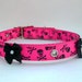 Skull and Bones Dog Collar/ Pink Dog Collar/ Girly Dog Collar