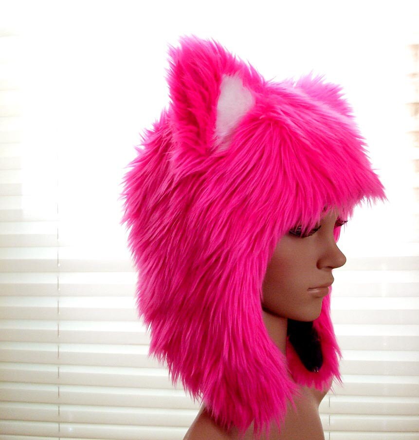 Pink Kitty Hat Faux Fur Cat by Morphe on Etsy