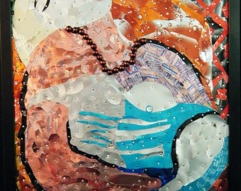 Soda Can Art, Picasso's "The Dream" Collage, Artist's Rendition, Classic Paintings, Pablo Picasso, Famous Masterpiece, Soda Pop Can Art