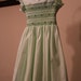 Light Green Handmade Smocked Dress- Size 5