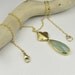 SALE...Gemstone Necklace-Gold Necklace-Pendant Necklace-Bezel Set Gemstone-Moss Aquamarine Necklace-Bezel Set Pendant-Gemstone Pendant
