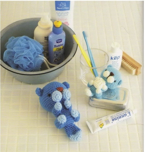 Amigurumi Blue Sea Otter Plush Crochet Pattern PDF