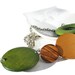 Gold and Green Necklace - Chunky Necklace with Zebra Print Bead - Wood Necklace