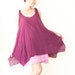 Two Layer Spring Summer Dress in Purple