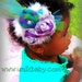 Shabby & Chic Unikbaby Couture Triple Rosette Feathered Hair Clip