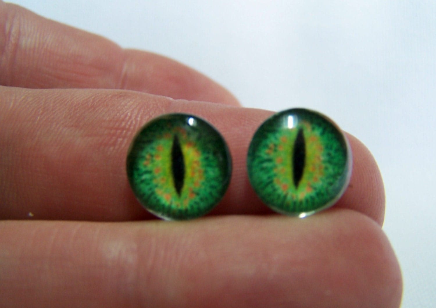 20Pairs Animal Eyes Glass Cabochons Cat Eyes, Dragon Eyes