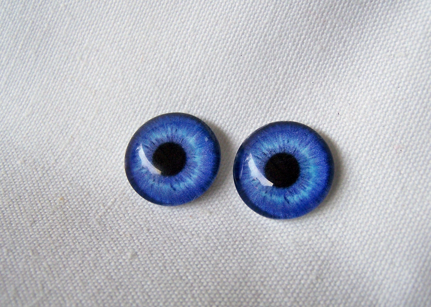 18mm blue doll eyesglass eyes craft supplies 18mm cabochons