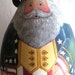 Vintage Gourd, Hand Painted, July 4th, Uncle Sam, Folk Art, July 4th Decoration,Stars and Stripes, Red White and Blue