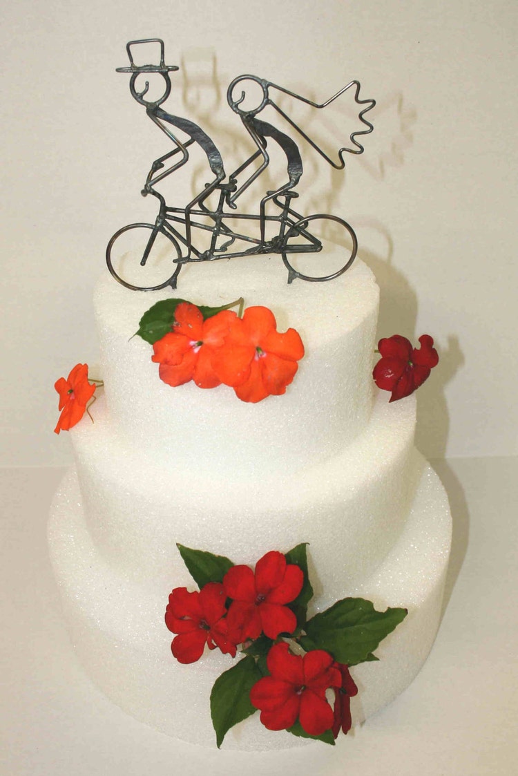 Small Tandem Bicycle Wedding Cake Topper by Small Tandem Bicycle Wedding Cake Topper by