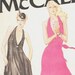 Late 1970s disco T-back halter evening dress pattern -- McCall's 6576