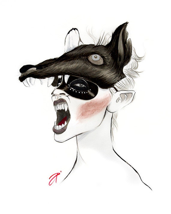 The Wolf Mask Fine Art Print