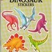 Rare Vintage Dover Dinosaur Sticker Book Anna Pomaska 1989 Pteradactyl T-Rex Stegosaurus