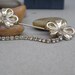 Retro 80s silver tone collar pin Bow Brooch, Rhinestone Everyday Office Jewelry, Retro modern Hipster style woman Fashion accessories