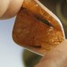 Unique, deeply rutilated bronze color Brazillian Quartz polished freeform stone. Display or lapidary project.