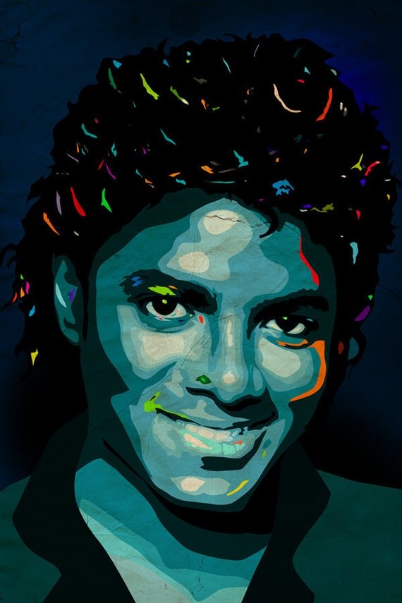 Michael Jackson pop art print Music Rapper Singer print