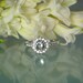 Reserved Listing for Nikcel72 Herkimer Diamond Ring with White Topaz Halo Style Sterling Silver Ring green gem