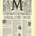 Letter M - French Art nouveau Calligraphy - Allegory of September and October - 1922 print