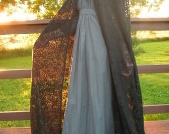 Full, Gorgeous Lace Cloak----- MADE TO ORDER--- Custom Made Lace or Fabric Cloak--- Costume Cloak, Costume Cape, Wedding Cloak