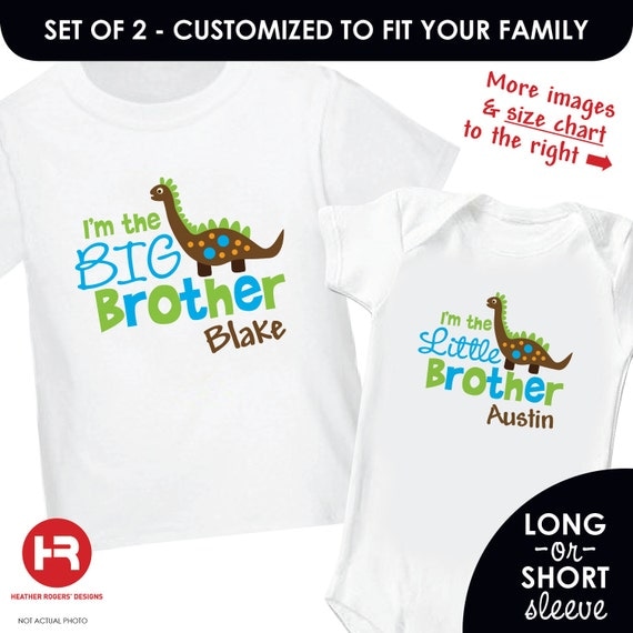 Big brother little brother shirts Dinosaur Big Brother Shirt