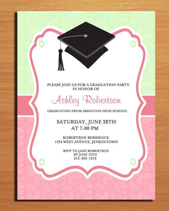 Free Print At Home Graduation Invitations 8