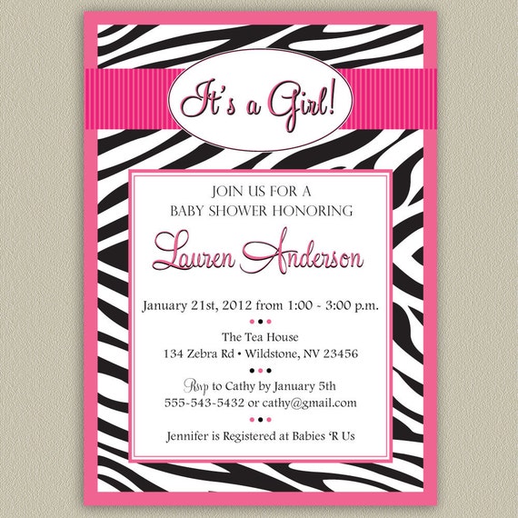 Baby Zebra Invitations 10