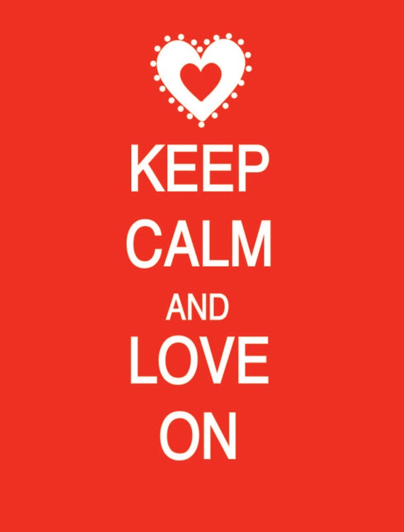 Items similar to Keep Calm and Love On Poster on Etsy