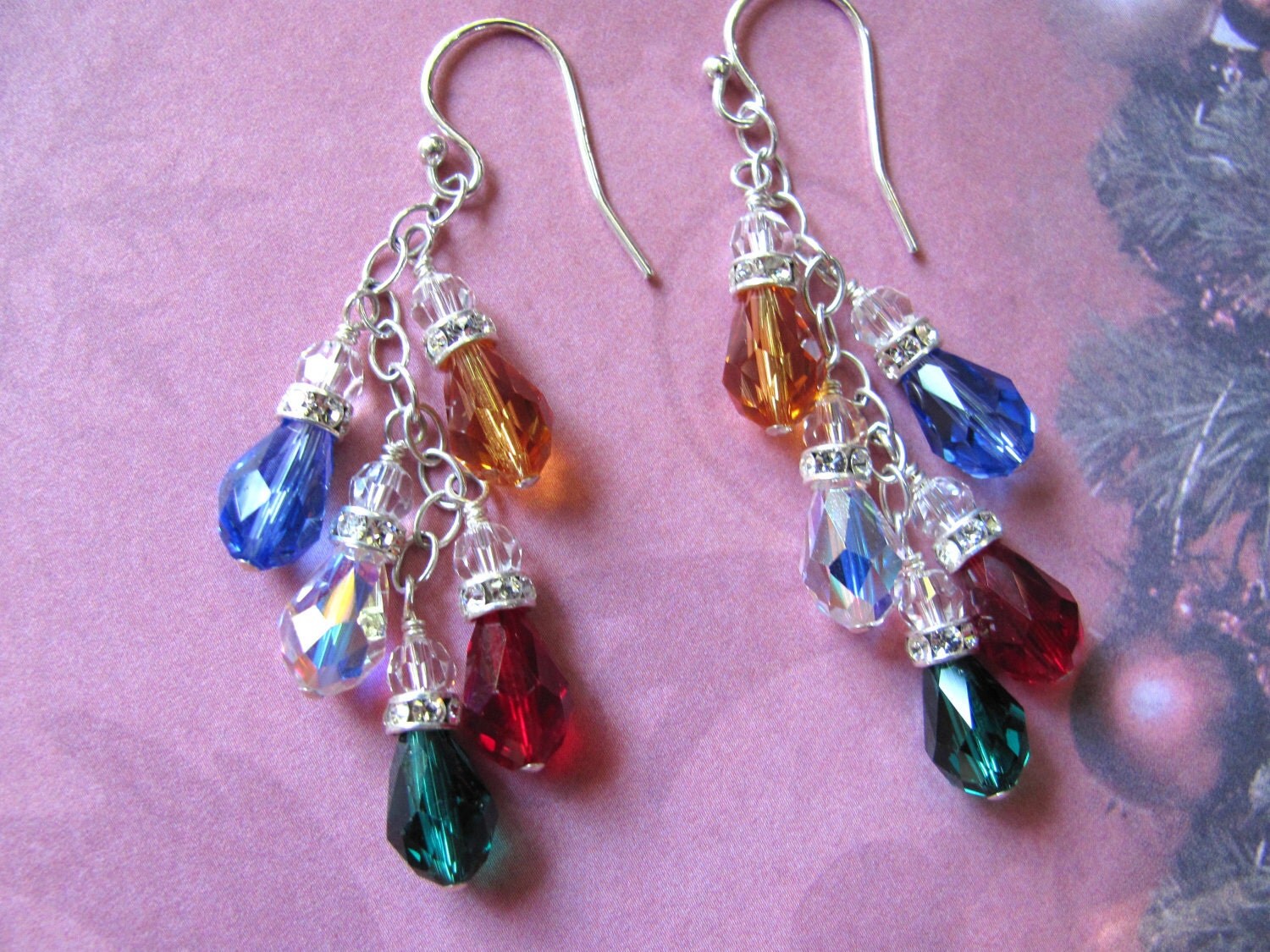 christmas lights earrings holiday earrings swarovski christmas lights earrings holiday earrings swarovski