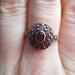 Rose Gold and Garnet Victorian Ring Size 7 1/4