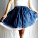 Blue circle skirt - lace skirt tutu skirt mini skirt womens skirt
