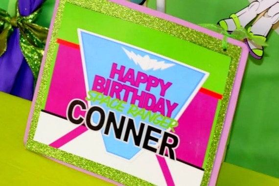 SPACE RANGER Party - Welcome Sign - Buzz Party - Buzz Lightyear Birthday Party - Boys party - Toy Story - Krown Kreations Il_570xn